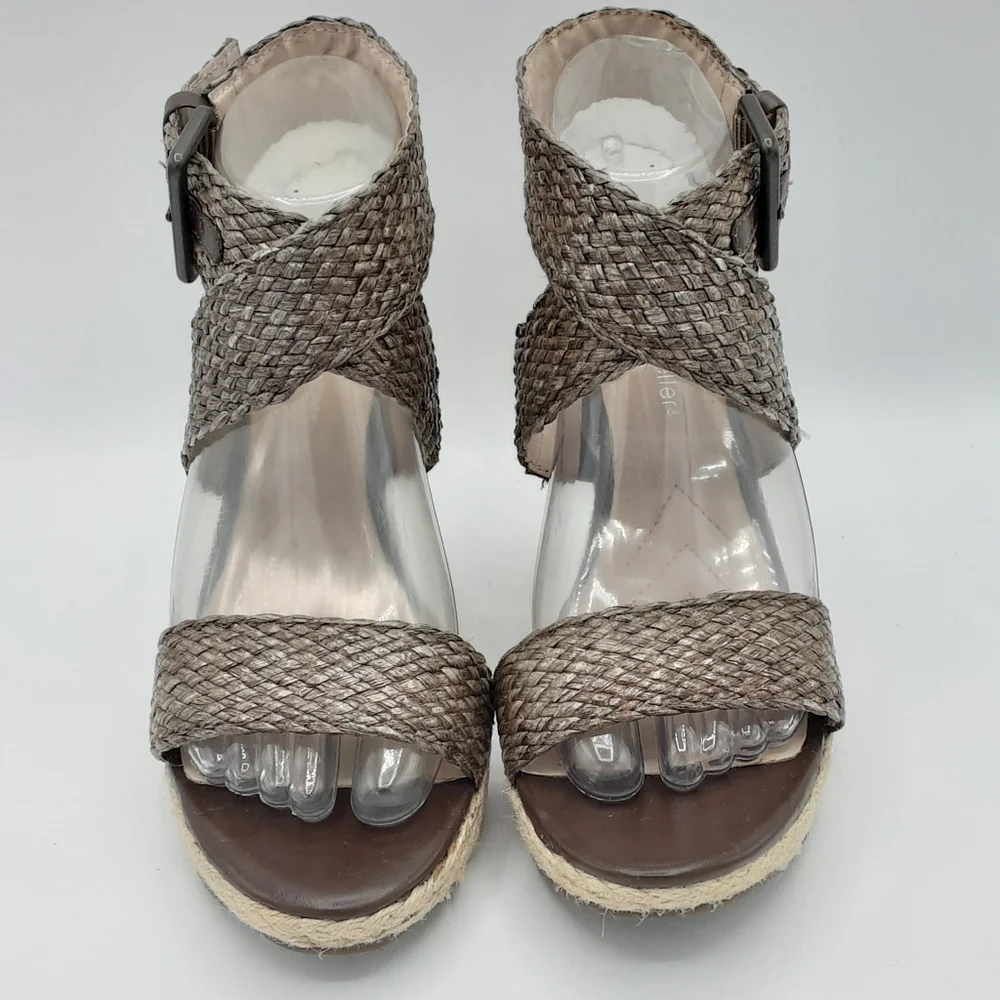 Andrew Geller Mix Espadrille Strappy Wedge Heel